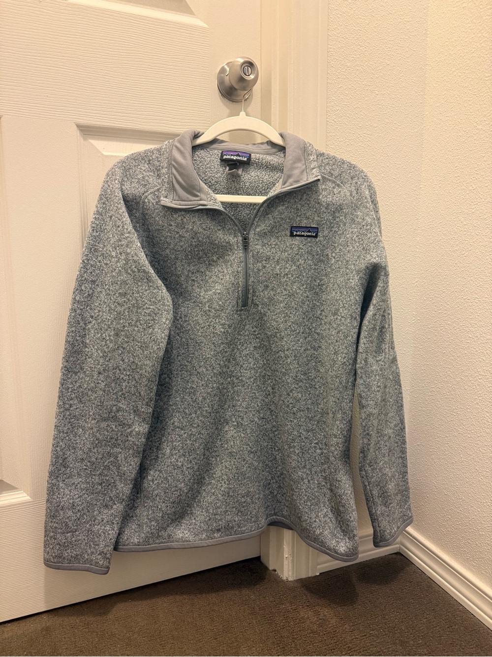 Patagonia Heather Gray Half-Zip Fleece Pullover